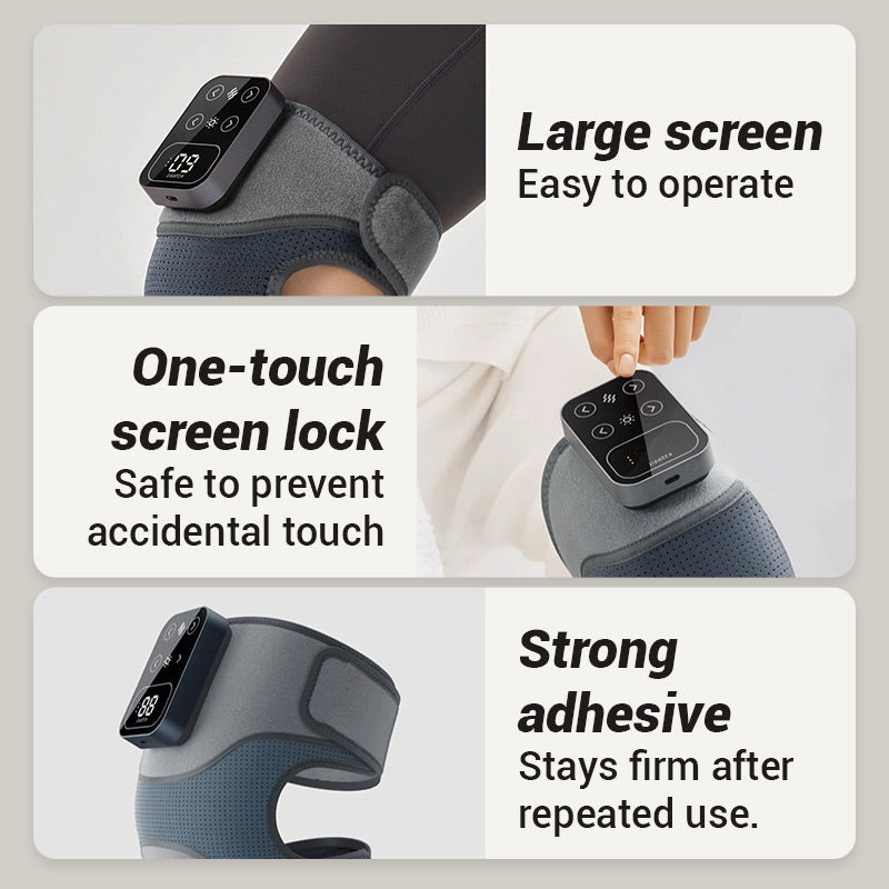 Frendorf | Beheizte Kniebandage mit Massage | Verstellbare thermische & Vibrationsunterstützung | USB/Wandbetrieben