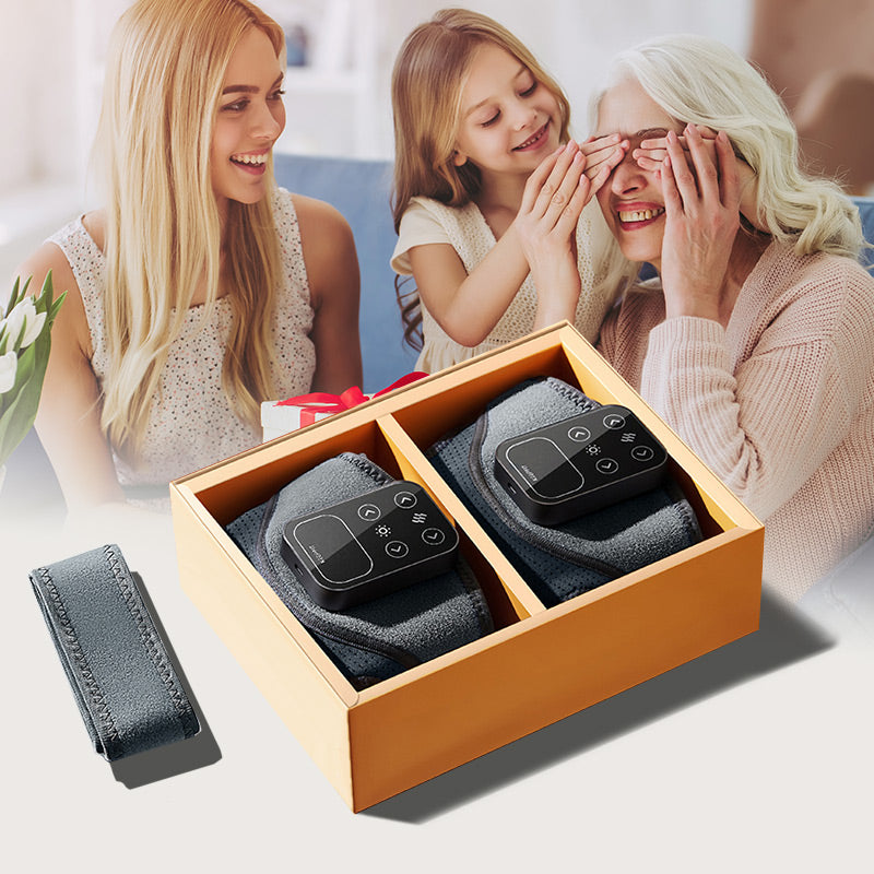 Frendorf | Beheizte Kniebandage mit Massage | Wärmetherapie & Vibrationsmodi | USB/Netzadapter | Verstellbar & Atmungsaktiv