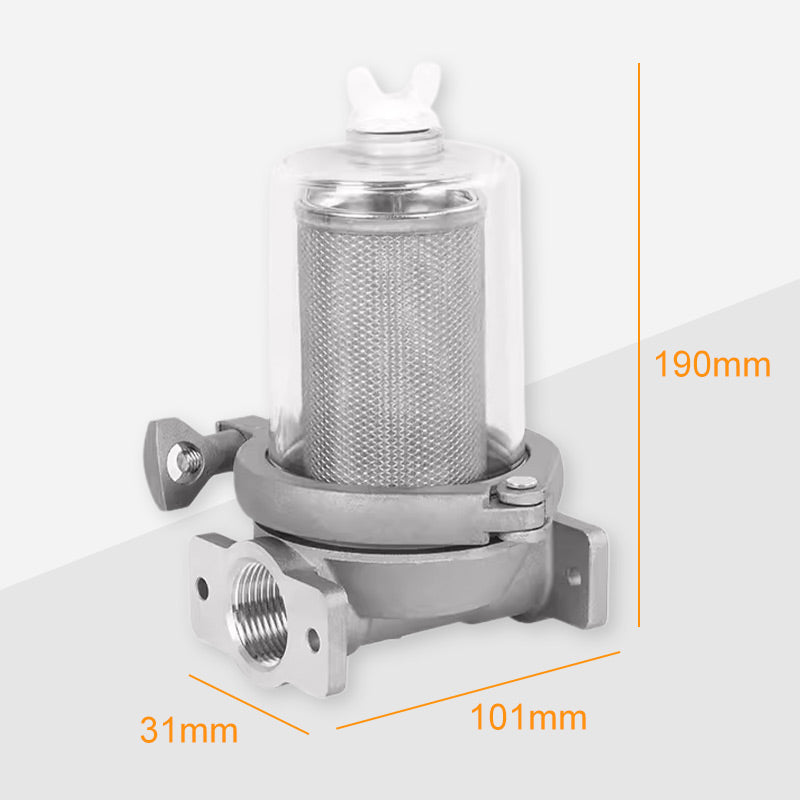 Frendorf | Auslaufsicherer und korrosionsbeständiger Ölpumpenfilter mit klarem Gehäuse