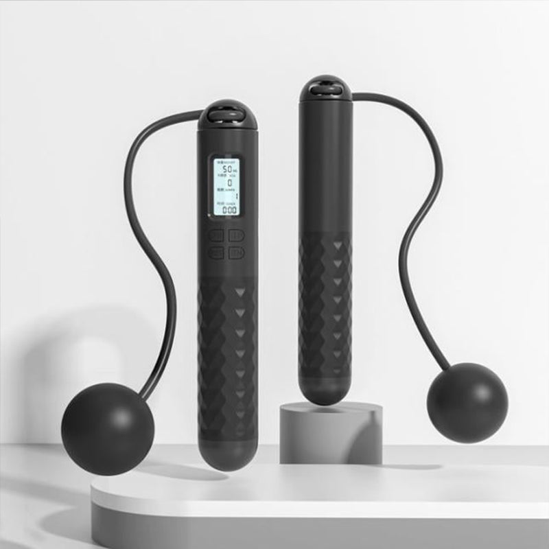 Frendorf | Batteriebetriebene Springseil mit Zähler und Gewichtsbällen