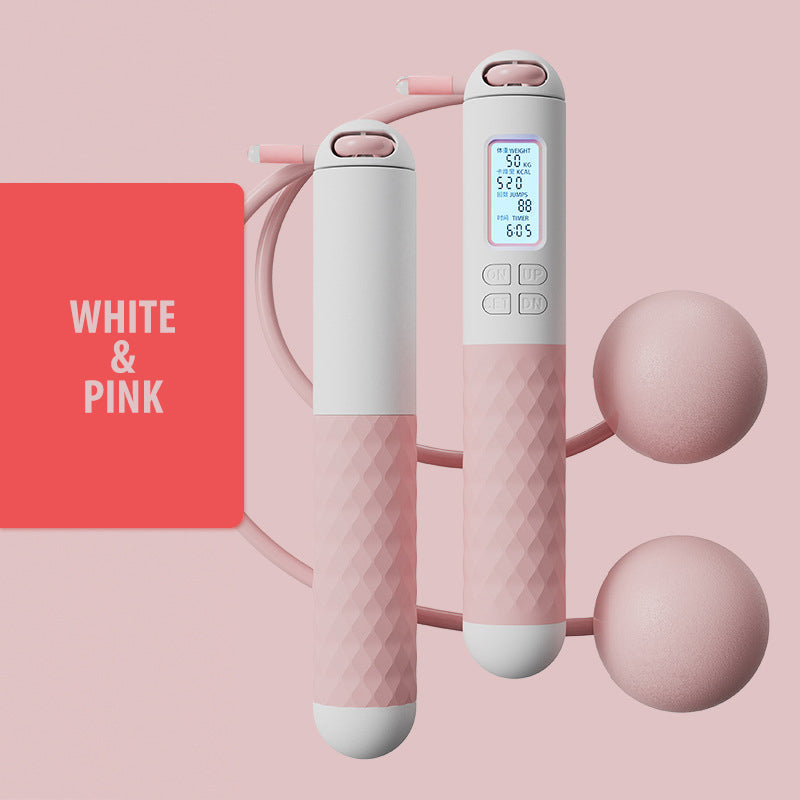 Frendorf | Batteriebetriebene Springseil mit Zähler und Gewichtsbällen