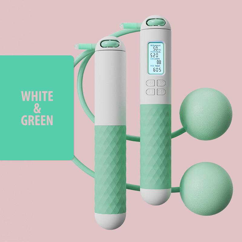 Frendorf | Batteriebetriebene Springseil mit Zähler und Gewichtsbällen