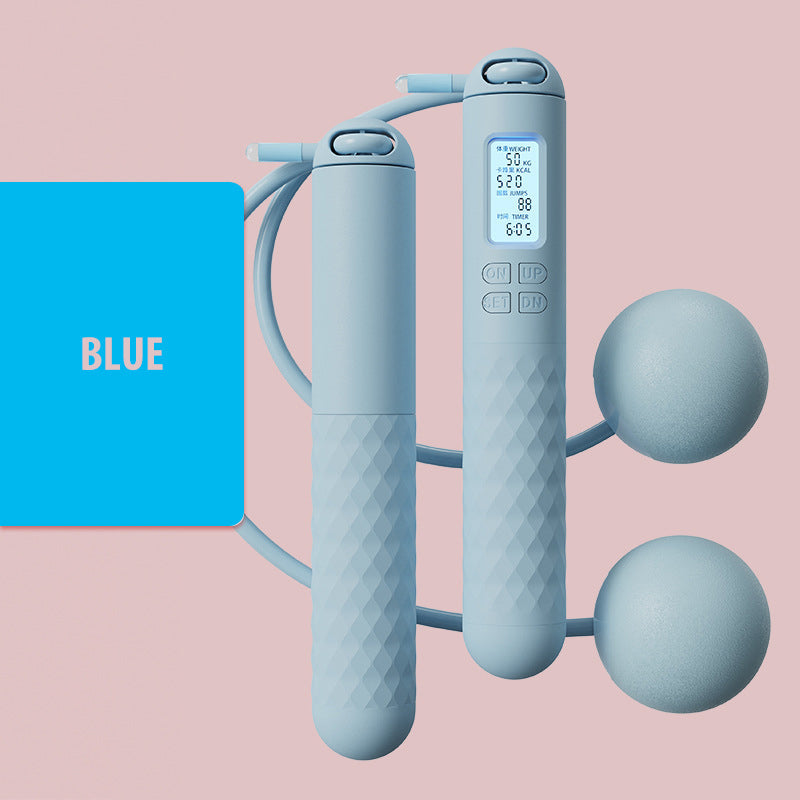 Frendorf | Batteriebetriebene Springseil mit Zähler und Gewichtsbällen