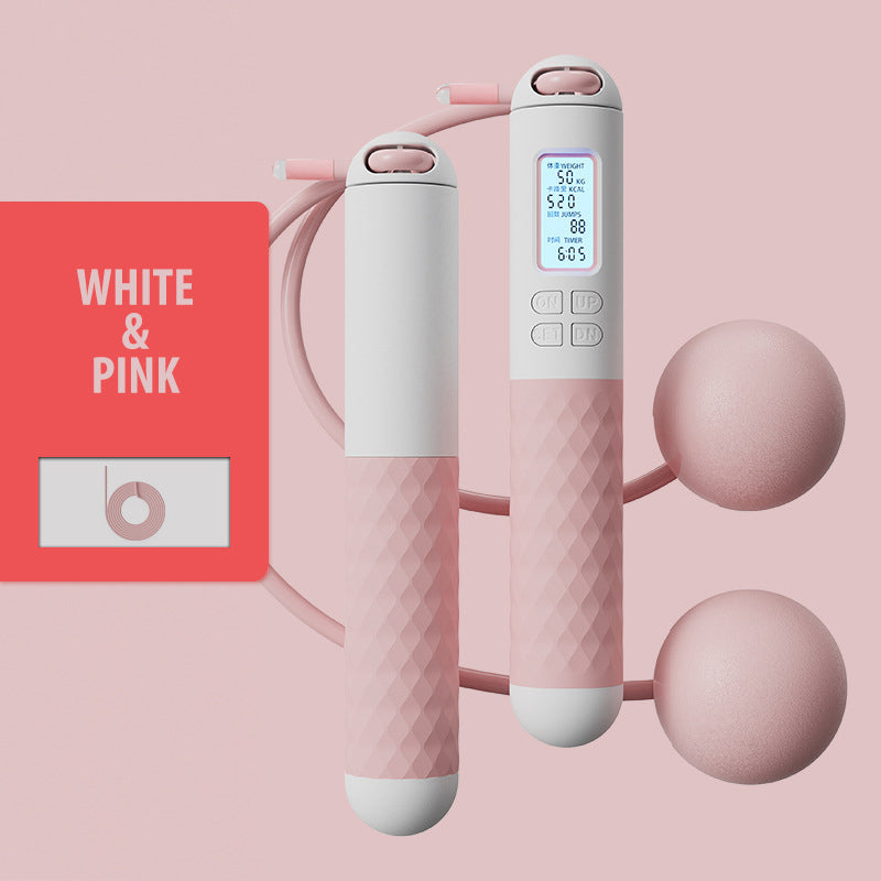 Frendorf | Batteriebetriebene Springseil mit Zähler und Gewichtsbällen