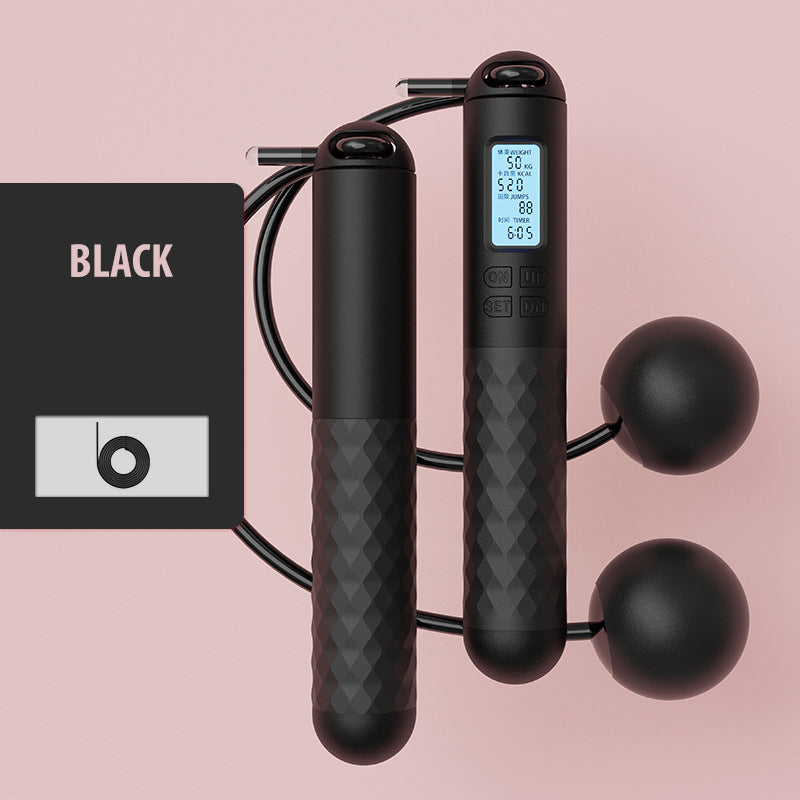 Frendorf | Batteriebetriebene Springseil mit Zähler und Gewichtsbällen