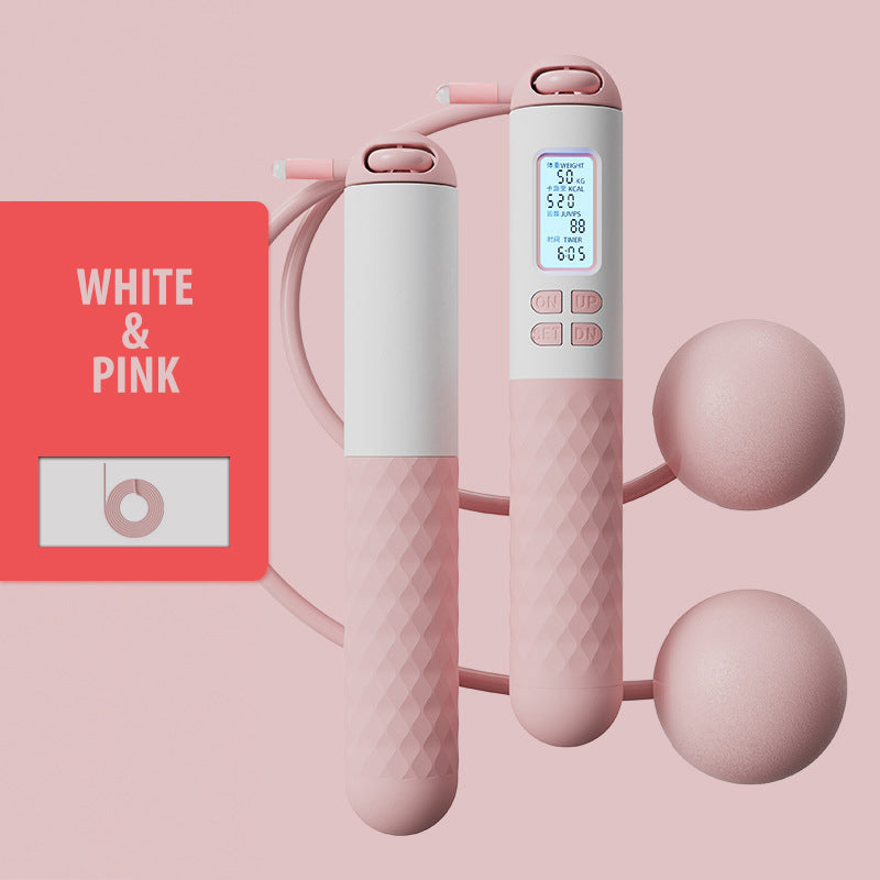 Frendorf | Batteriebetriebene Springseil mit Zähler und Gewichtsbällen