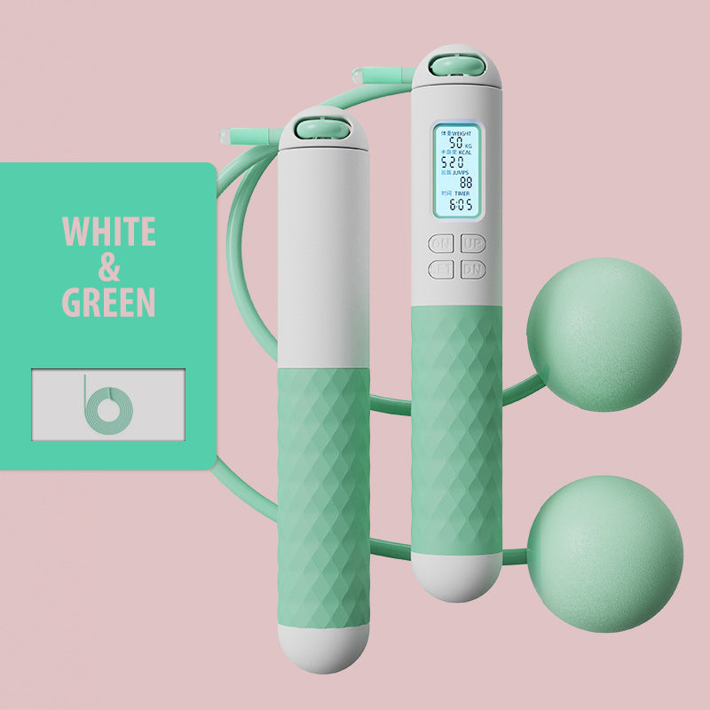 Frendorf | Batteriebetriebene Springseil mit Zähler und Gewichtsbällen