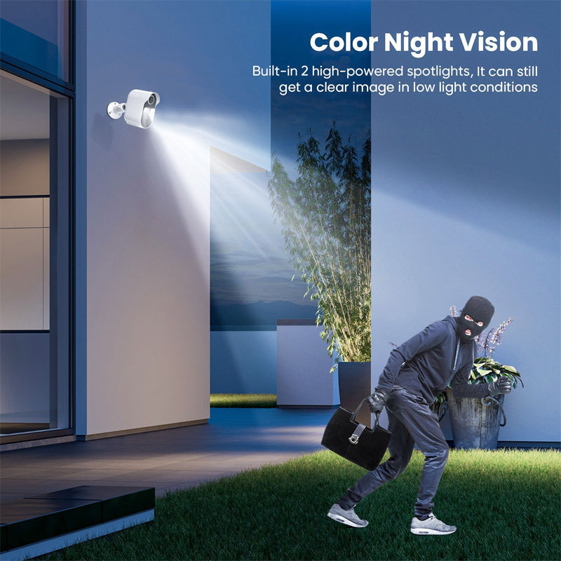 Frendorf | Solarbetriebene Überwachungskamera - drahtlose WiFi IP-Kamera