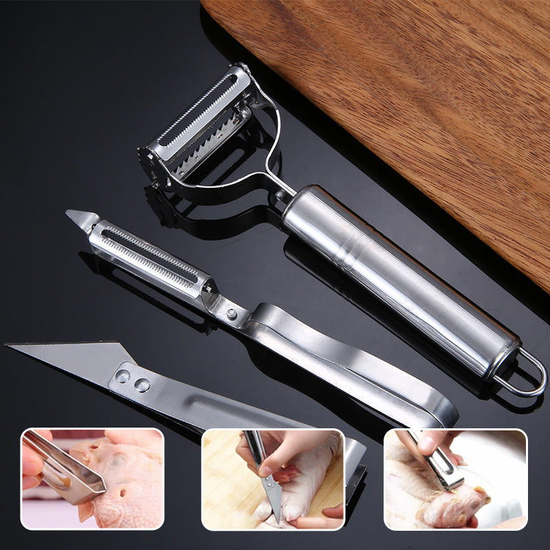 Frendorf | 3-teiliges Set mit Peeling-Werkzeugen aus Edelstahl