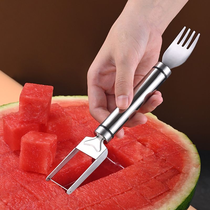 Frendorf | 2-in-1 Edelstahl Wassermelonenmesser und -gabel