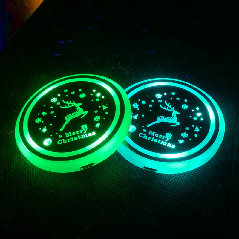 Frendorf | AutoGlow – 7-Farben LED-Becherhalterpad für Autos