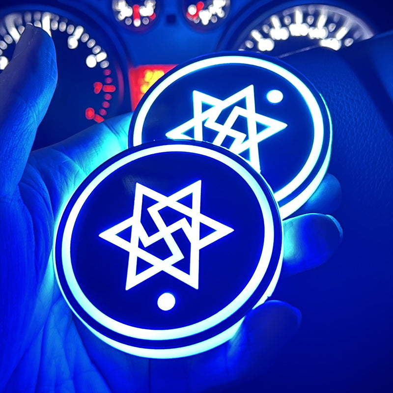 Frendorf | AutoGlow – 7-Farben LED-Becherhalterpad für Autos