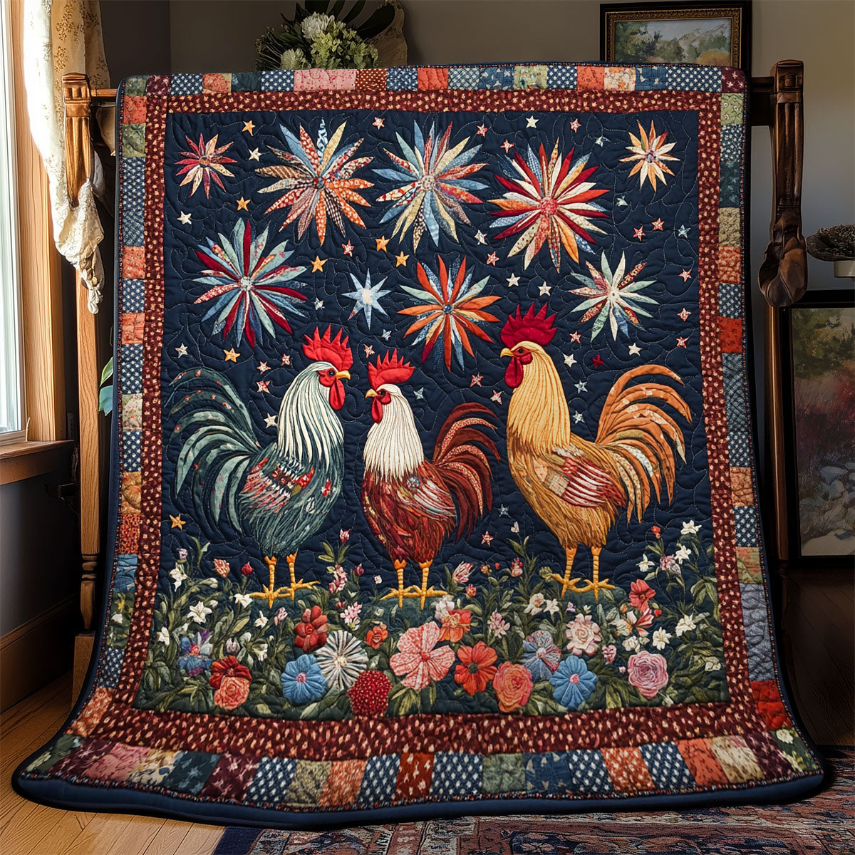 Sprit Huhn Steppdecke