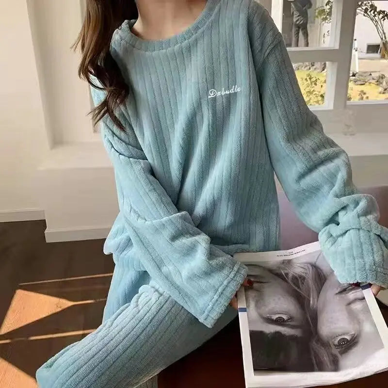 Frendorf | Winter-Pyjama-Set aus weichem Samt