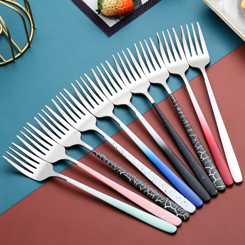 Frendorf | Edelstahl 7-teiliges Besteckset Reisebesteckset Wiederverwendbares Besteck Geschirr