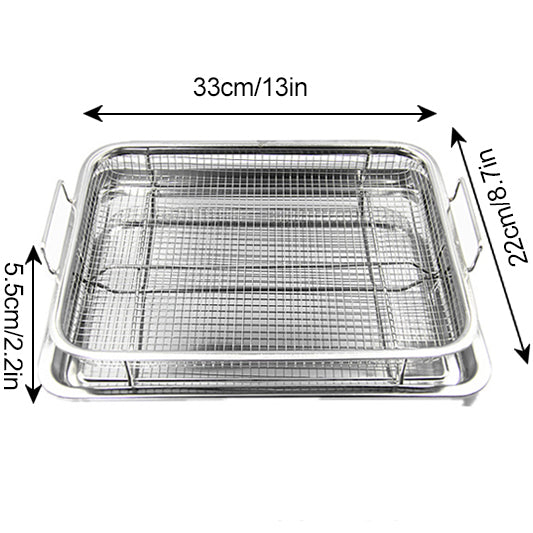 Edelstahl Backblech Öl Frittieren Backform Antihaft Grill