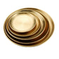 Edelstahl Abendessen Teller Restaurant Gold Serviertablett Runde Platte