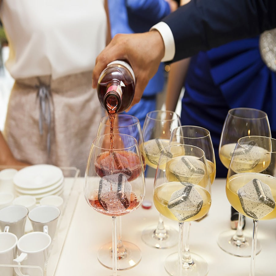 Frendorf | Edelstahl-Eiswürfel wiederverwendbare Kühlsteine für Whiskey Wein