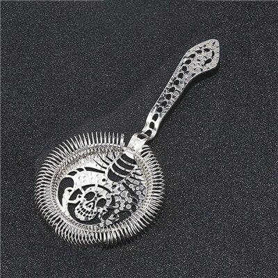 Edelstahl Skull und mechanische Uhren Bar Cocktail Sieb