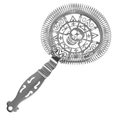 Edelstahl Skull und mechanische Uhren Bar Cocktail Sieb