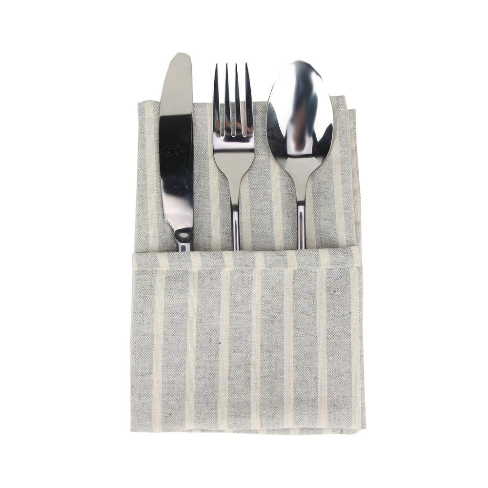 Gestreifte Stoffservietten (12er-Pack)
