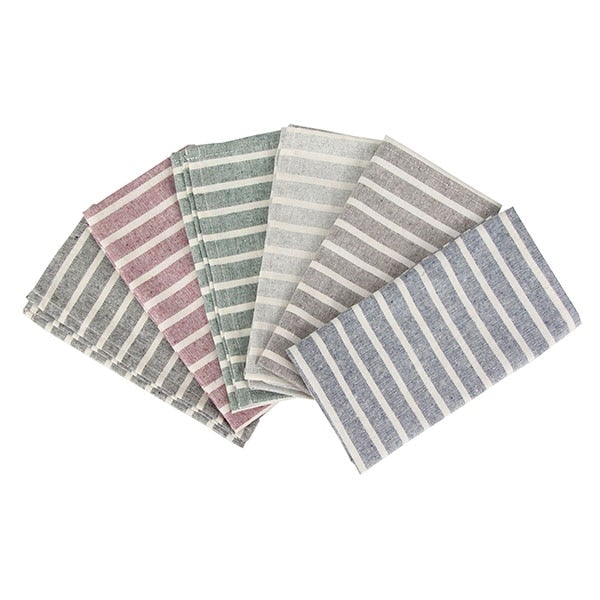 Gestreifte Stoffservietten (12er-Pack)