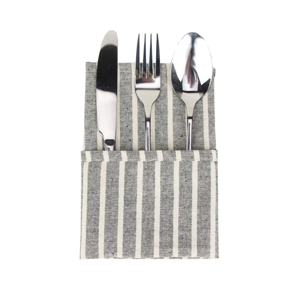 Gestreifte Stoffservietten (12er-Pack)