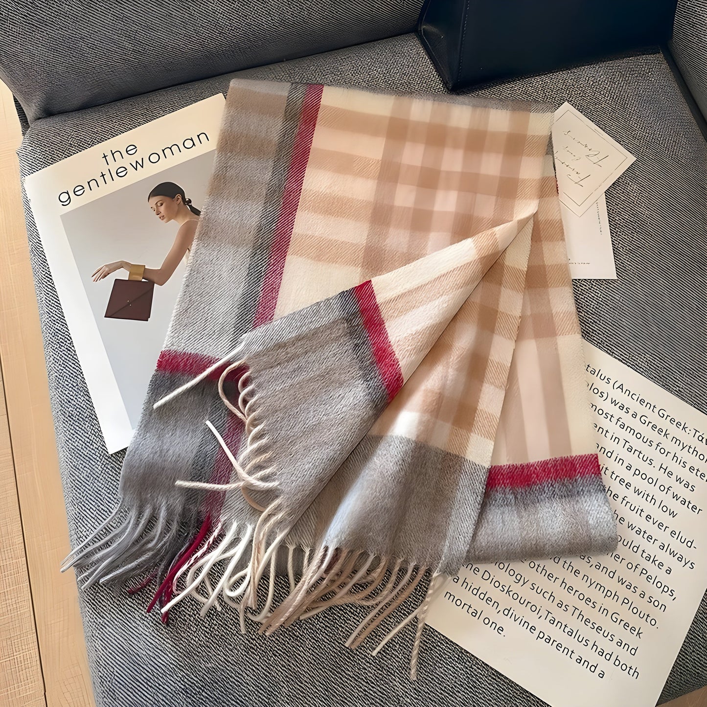 Frendorf | Stilvoller britischer kariert Cashmere Damen Winter Schal - Victoria