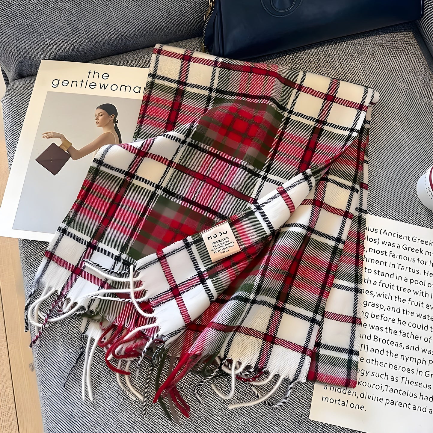 Frendorf | Stilvoller britischer kariert Cashmere Damen Winter Schal - Victoria