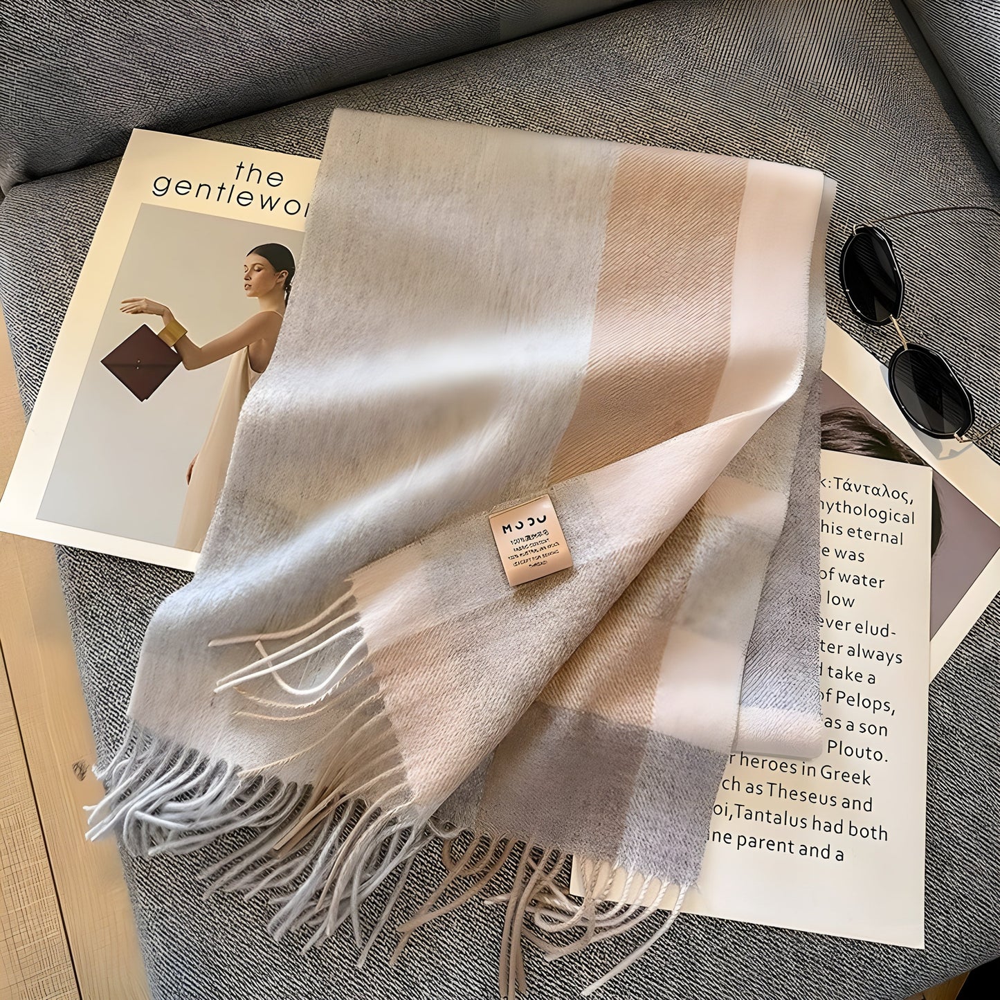 Frendorf | Stilvoller britischer kariert Cashmere Damen Winter Schal - Victoria