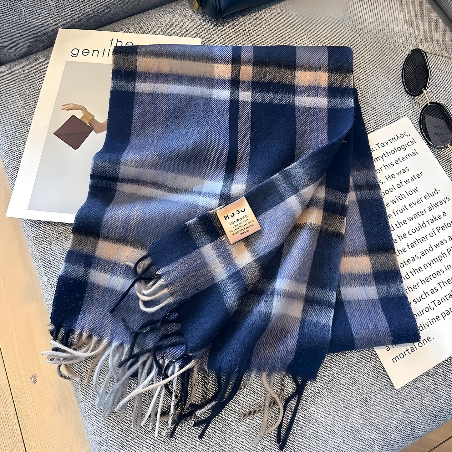 Frendorf | Stilvoller britischer kariert Cashmere Damen Winter Schal - Victoria