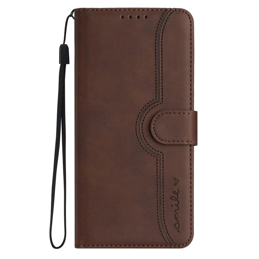 Frendorf | Rutschfeste Leder Magnetic iPhone Flip Cover Geldbörse Hülle