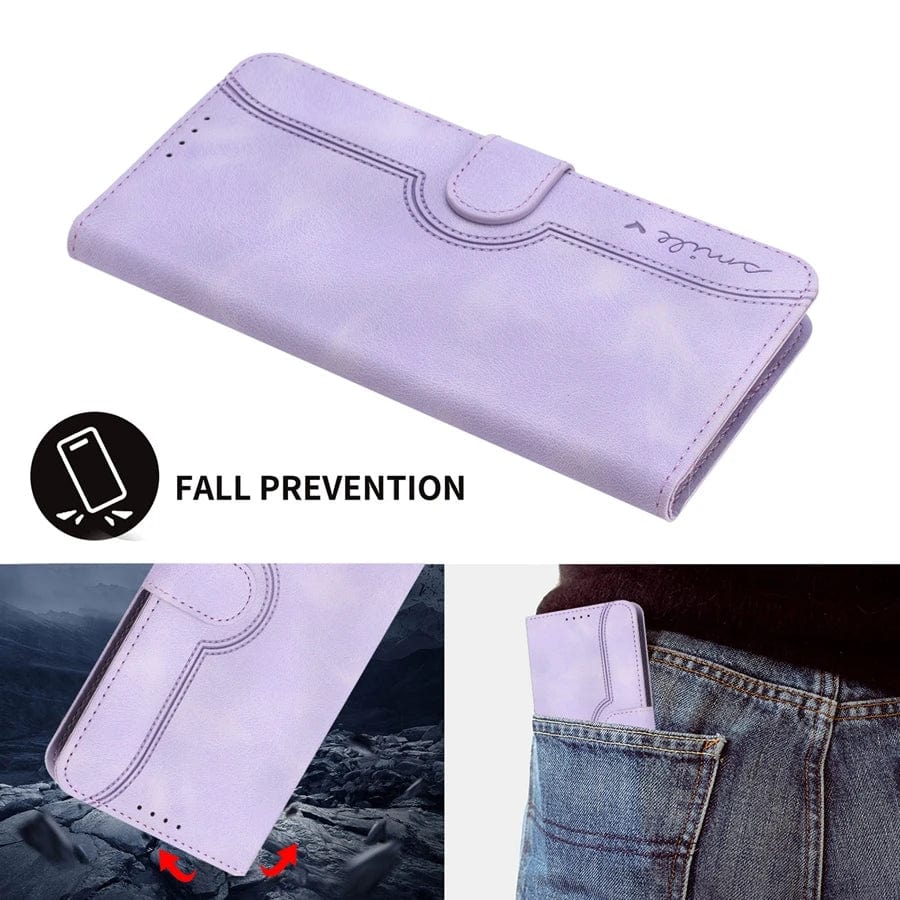 Frendorf | Rutschfeste Leder Magnetic iPhone Flip Cover Geldbörse Hülle