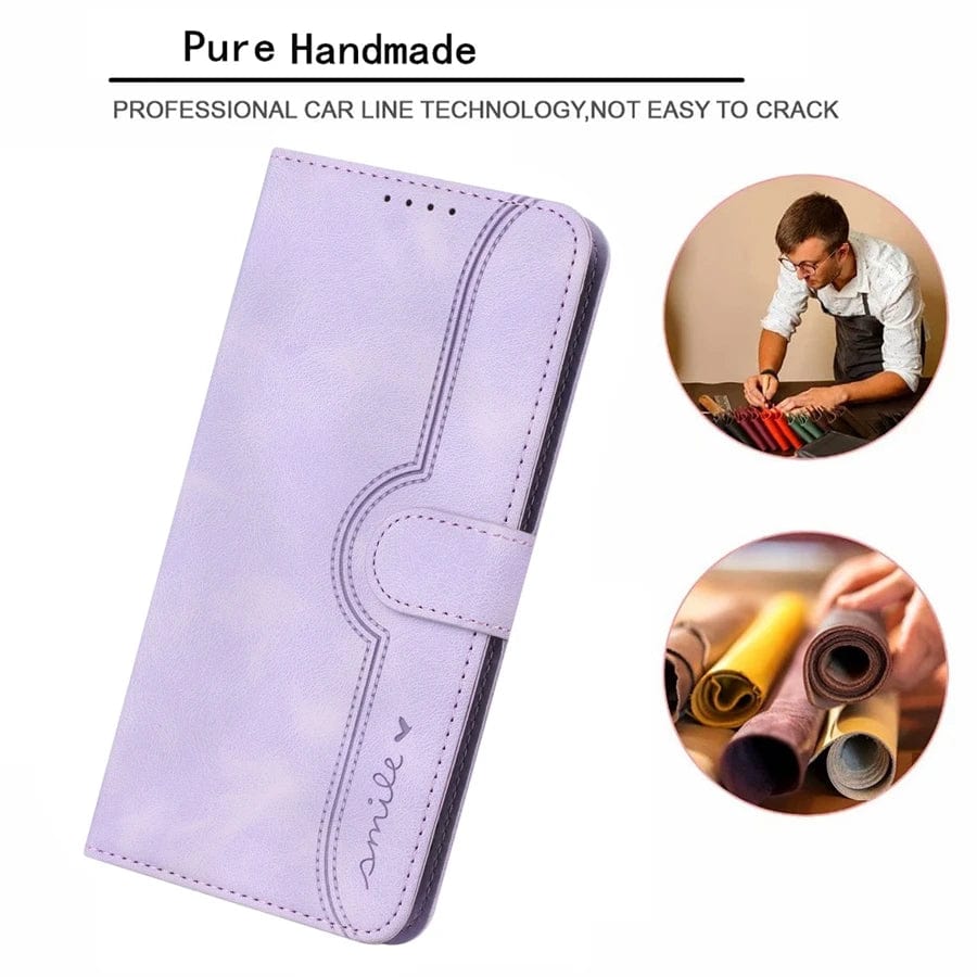 Frendorf | Rutschfeste Leder Magnetic iPhone Flip Cover Geldbörse Hülle