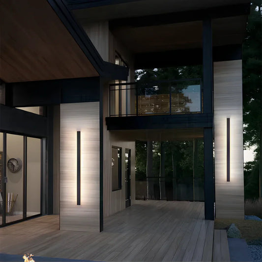 Frendorf | Außenwandleuchte Schwarzes Aluminium LED Licht