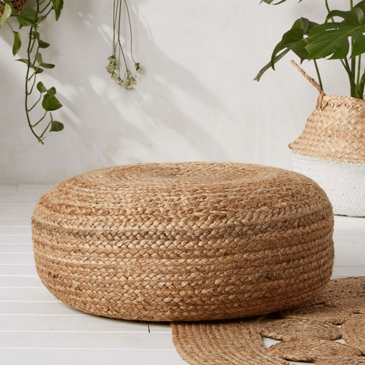 Japanisches Tatami Rattan Meditationskissen - Strohwoven Yoga Matte