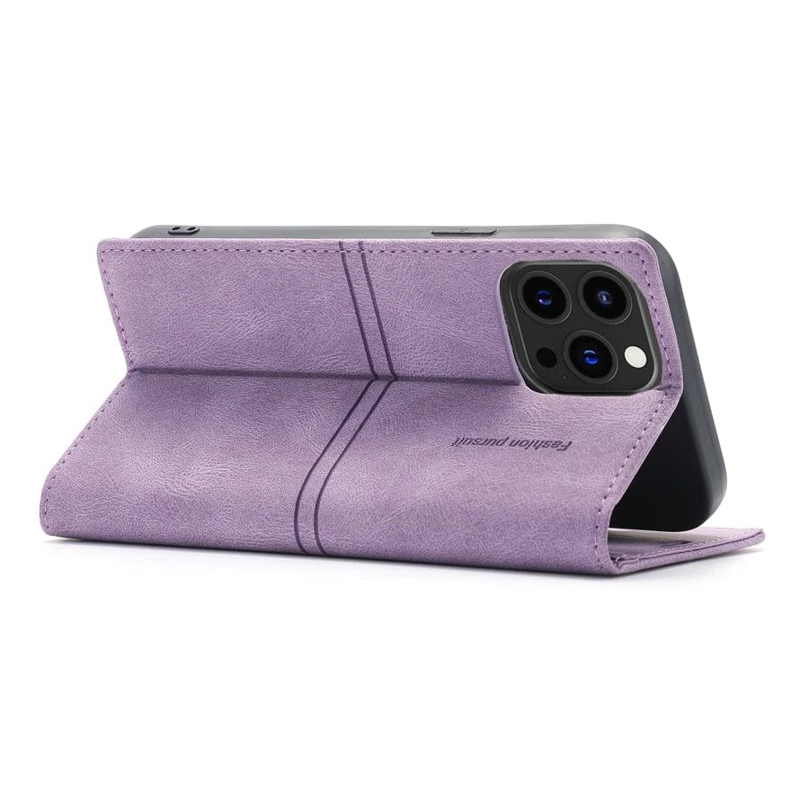 Frendorf | Wildleder iPhone Magnet Flip Cover Kartenhalter Geldbörse Hülle