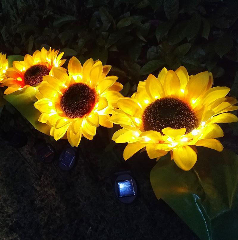Solar-LED-Gartenleuchte „Sonnenblume“