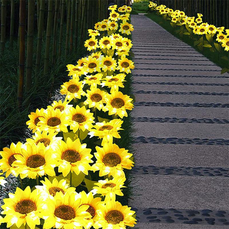 Solar-LED-Gartenleuchte „Sonnenblume“