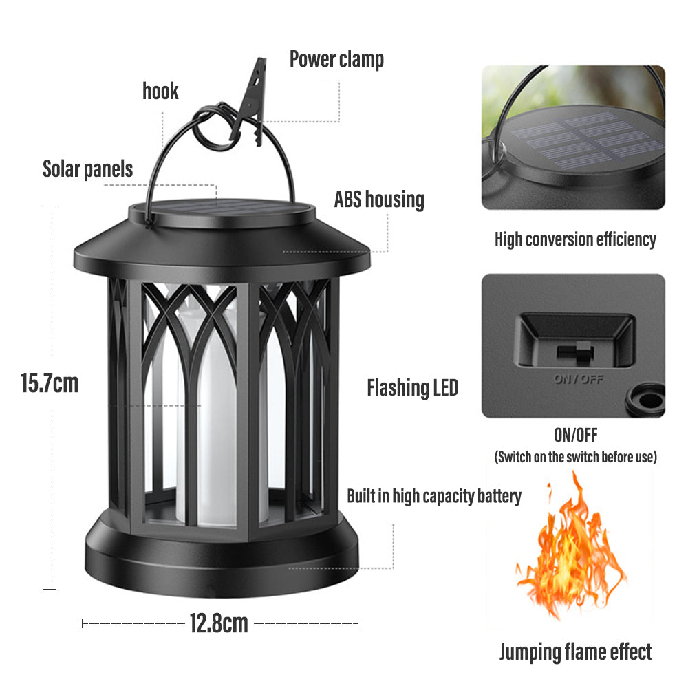 FlameGlow™ - Hängende Solar-Flammenlaterne (2er-Pack)