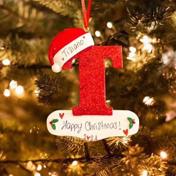 Frendorf | Personalisierte Weihnachts 24 Buchstaben Ornamente