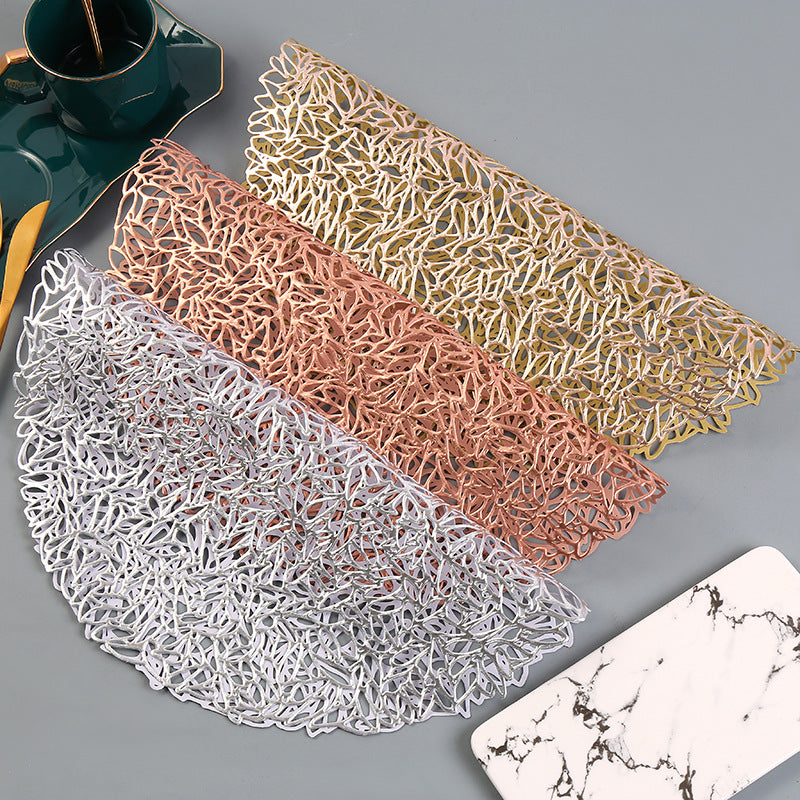 Frendorf | Tischmatte Bronzing PVC Platzdeckchen Hohlisolierung Untersetzer Pads