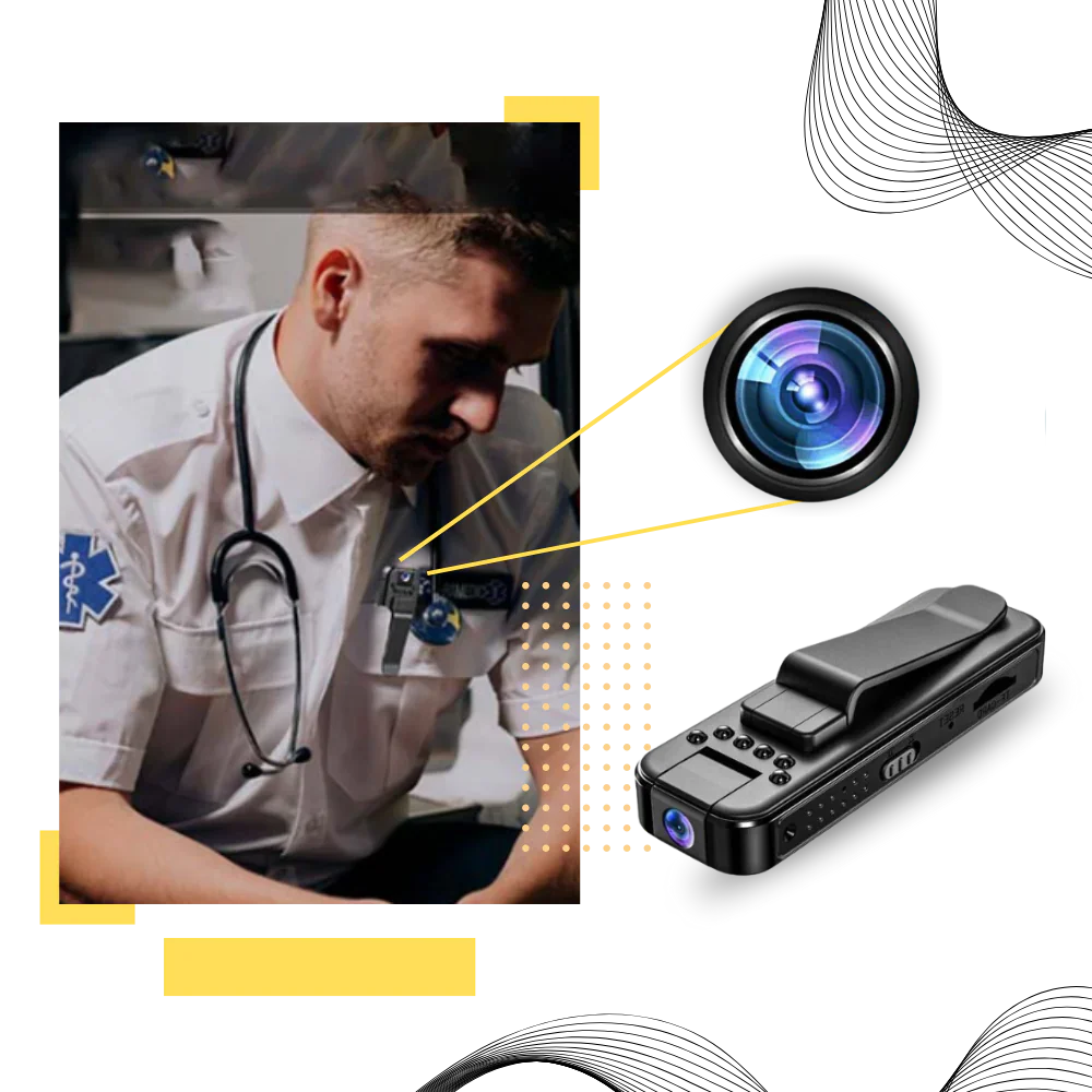 Frendorf | 1080P HD Body-Kamera mit drehbarem Objektiv