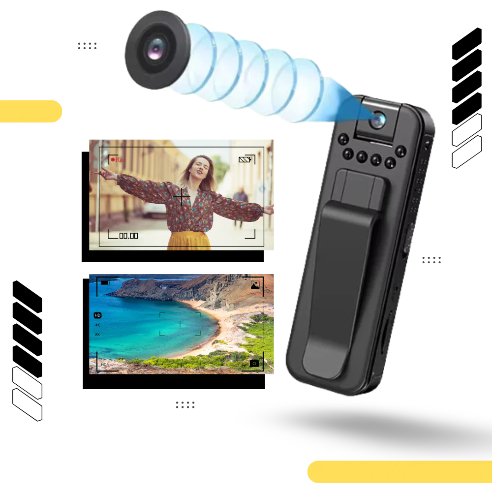 Frendorf | 1080P HD Body-Kamera mit drehbarem Objektiv