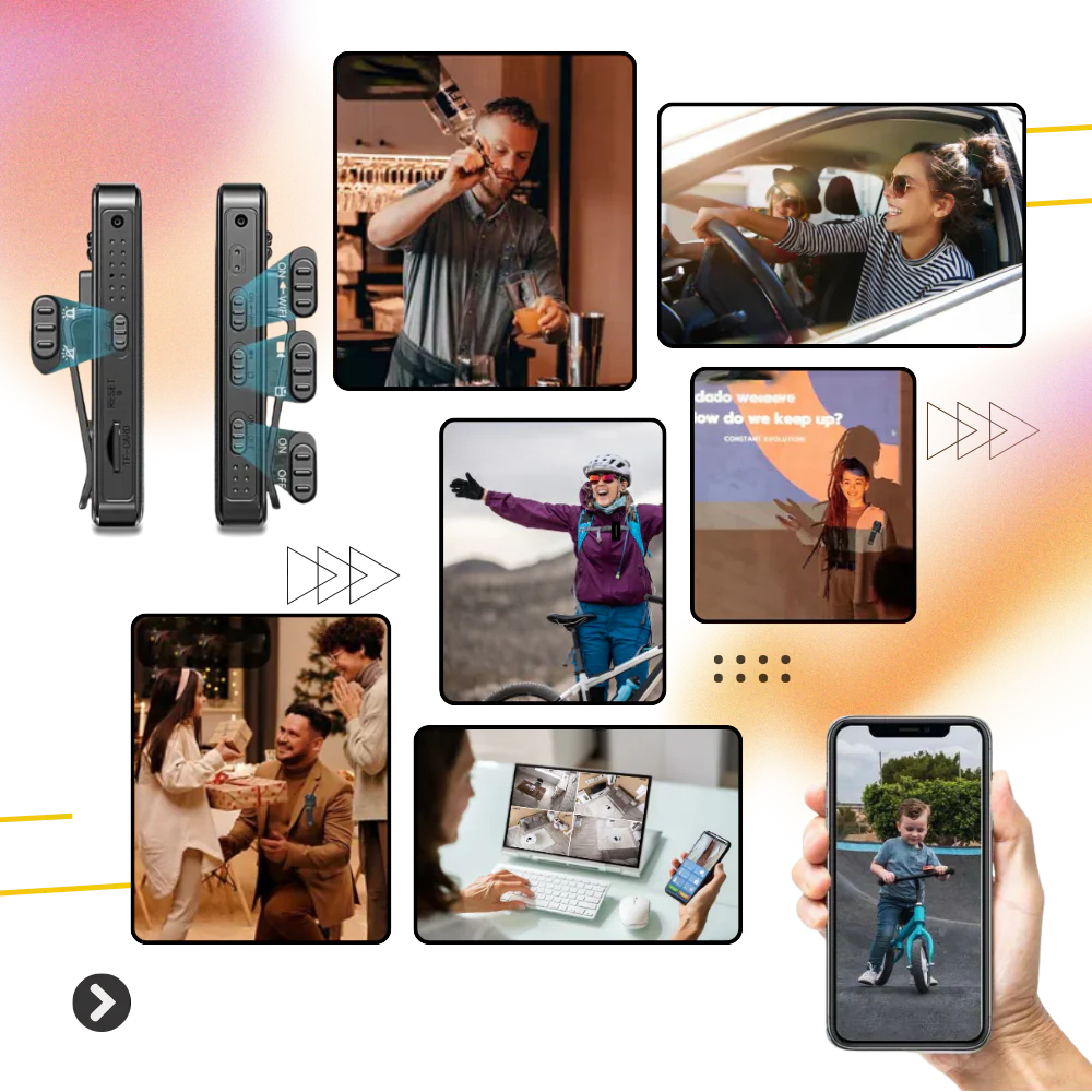 Frendorf | 1080P HD Body-Kamera mit drehbarem Objektiv