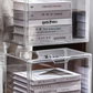 Transparente Aufbewahrungsbox für Bücher