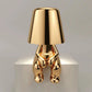 Frendorf | ThinkerGlow™ Goldene Denkfigur LED Tischlampe | Künstlerisches Stimmungslicht | Dekoleuchte für Zuhause & Büro