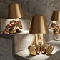 Frendorf | ThinkerGlow™ Goldene Denkfigur LED Tischlampe | Künstlerisches Stimmungslicht | Dekoleuchte für Zuhause & Büro