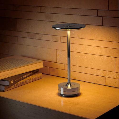 Frendorf | Kabellose NordicLight Tischlampe | USB Aufladbar, Metall, Dimmbar