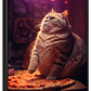 Frendorf | Fette Katze, die Pizza isst Wandkunst